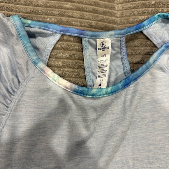 Light Blue Girl’s Athletic Top — 90 Degree by Reflex - Picture 2 of 7